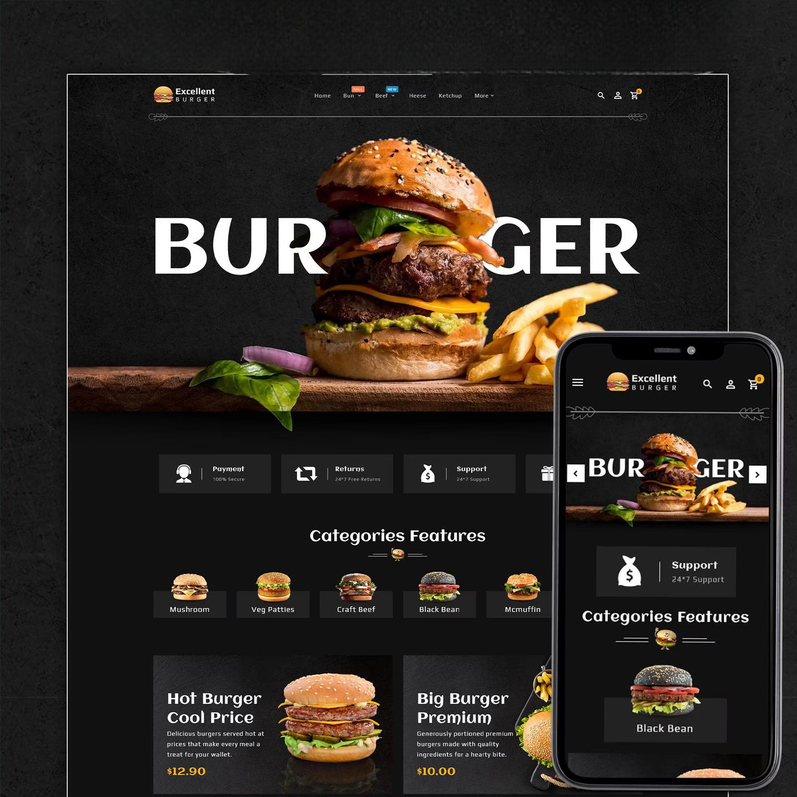 Custom Restaurant Website Showcase